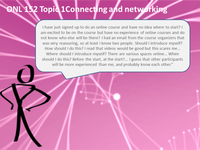 scenario topic 1 – Open Networked Learning