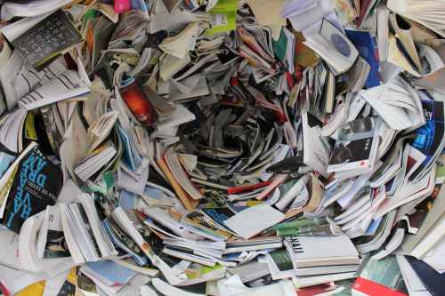 pile of covered books