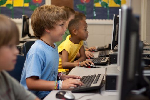 Students, Computer, Young Boy, Education