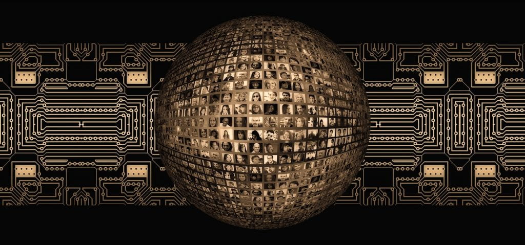 Digital network of faces